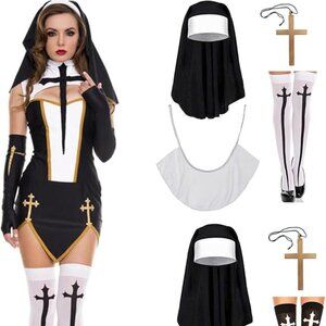 Nun Costume Accessory Set One Size Fits All